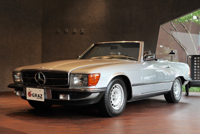 メルセデスベンツ Slクラス 380sl ダークブルー幌 ディーラー車 中古車 情報 グラーツ オートモビール株式会社